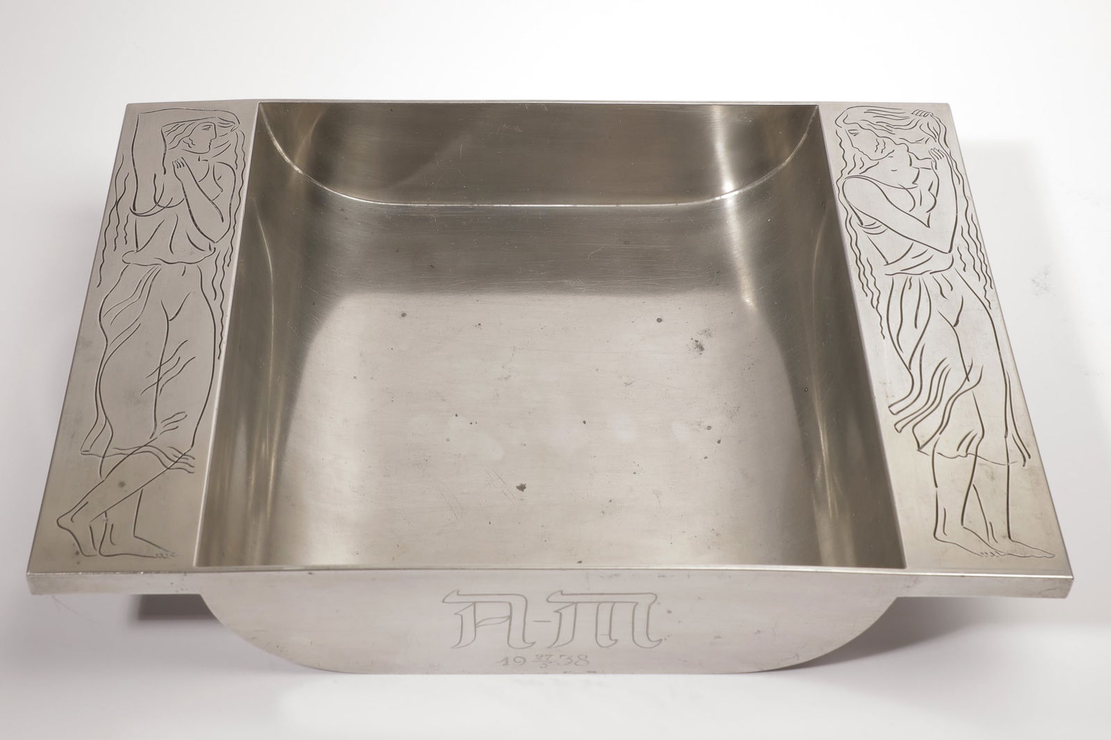 Pewter Athena Tray by Oscar Antonsson, 1937 - 4