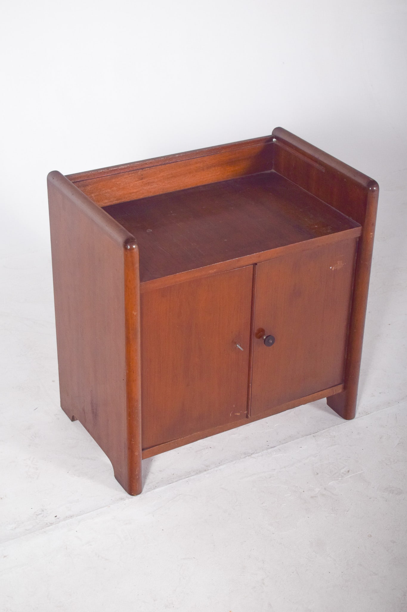 Small Art Deco Teak Bar Cabinet, 1920s - 4