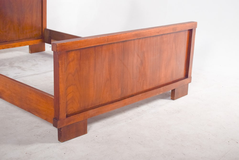 Mid-Century Modern Portuguese Wooden Bed Frame, 1950 - 6