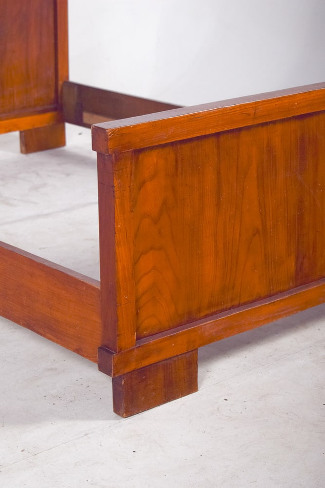 Mid-Century Modern Portuguese Wooden Bed Frame, 1950 - 7