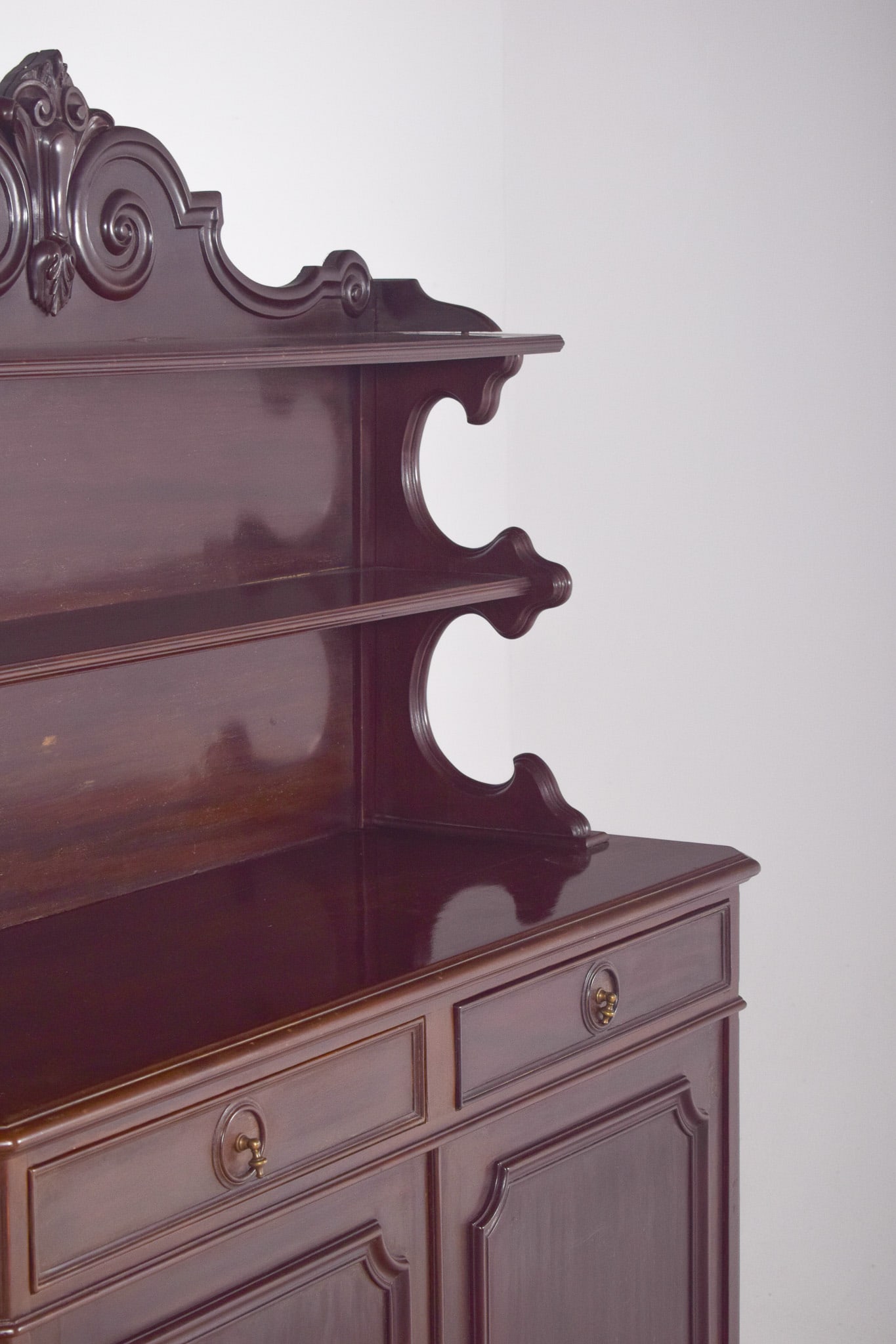 Antique English High Rise Sideboard - 4