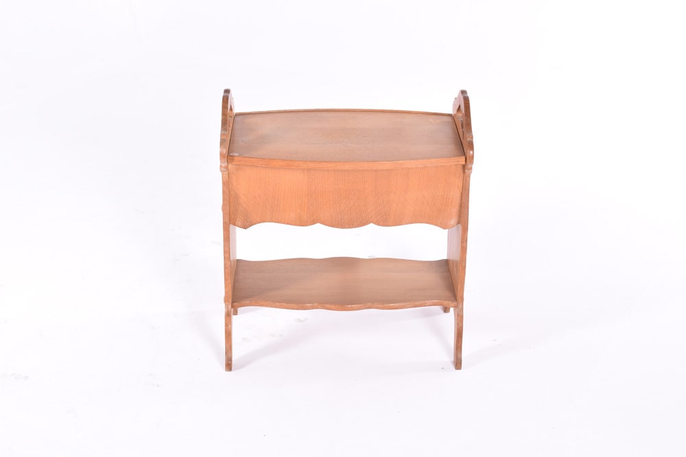 Vintage Danish Oak Sewing Table - 3