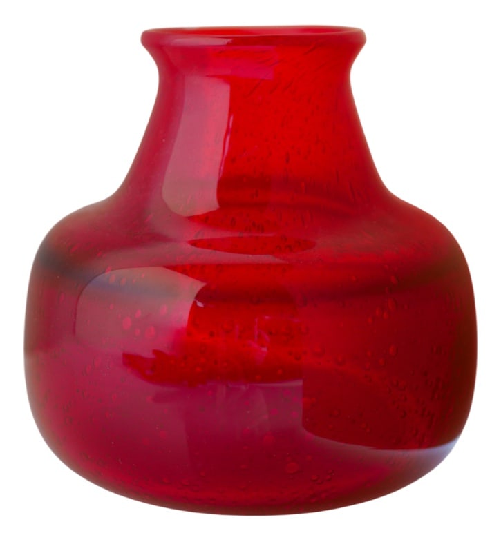 Red Glass Vase by Erik Höglund for Bodafors, 1960s (1 of 11)