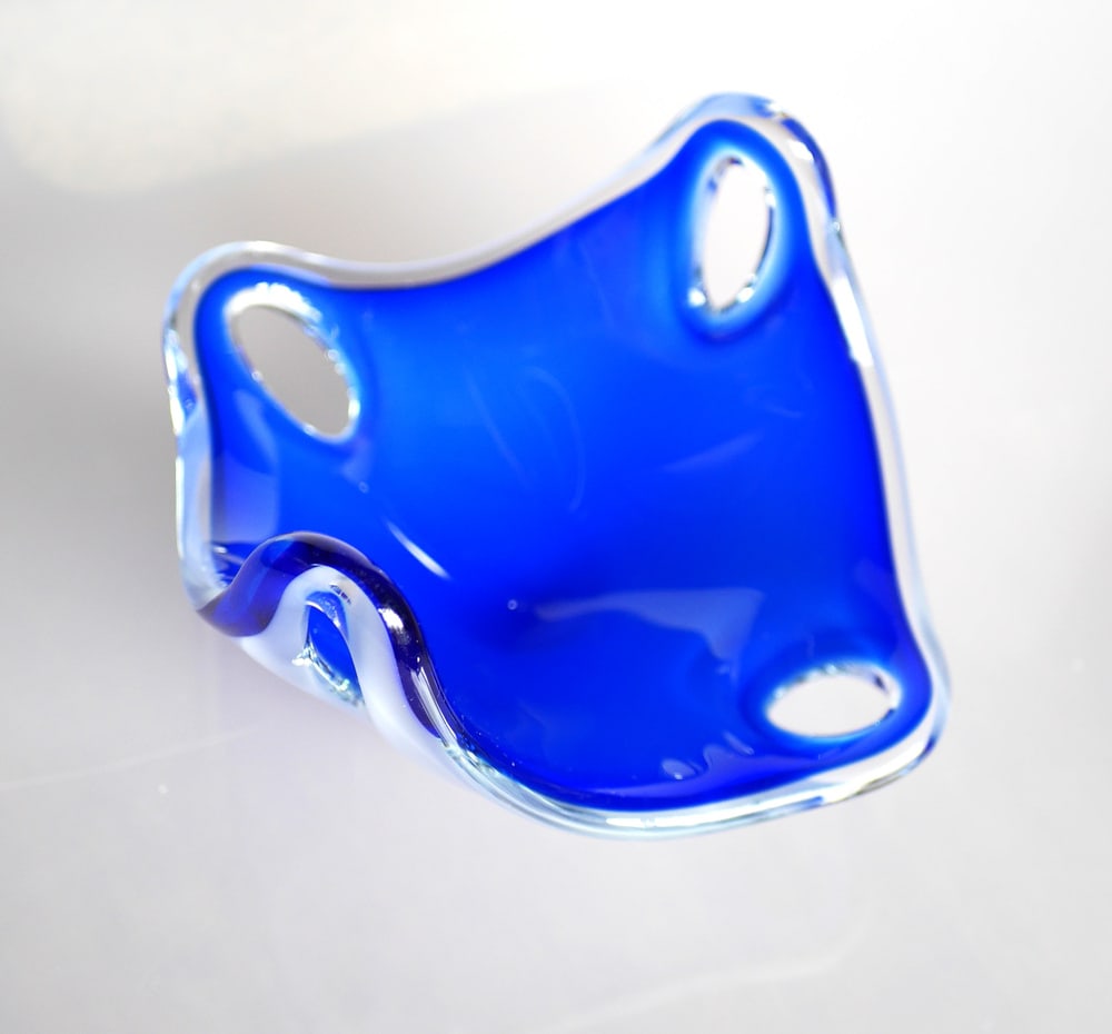 Glass Art Coquille Bowl by Paul Kedelv for Flygsfors - 6