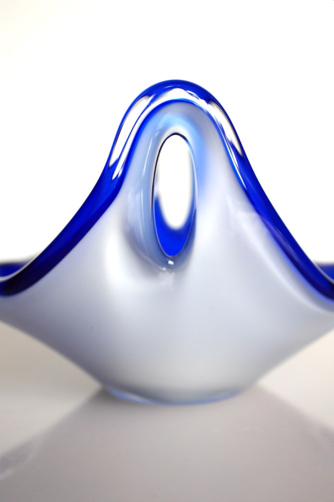 Glass Art Coquille Bowl by Paul Kedelv for Flygsfors - 7