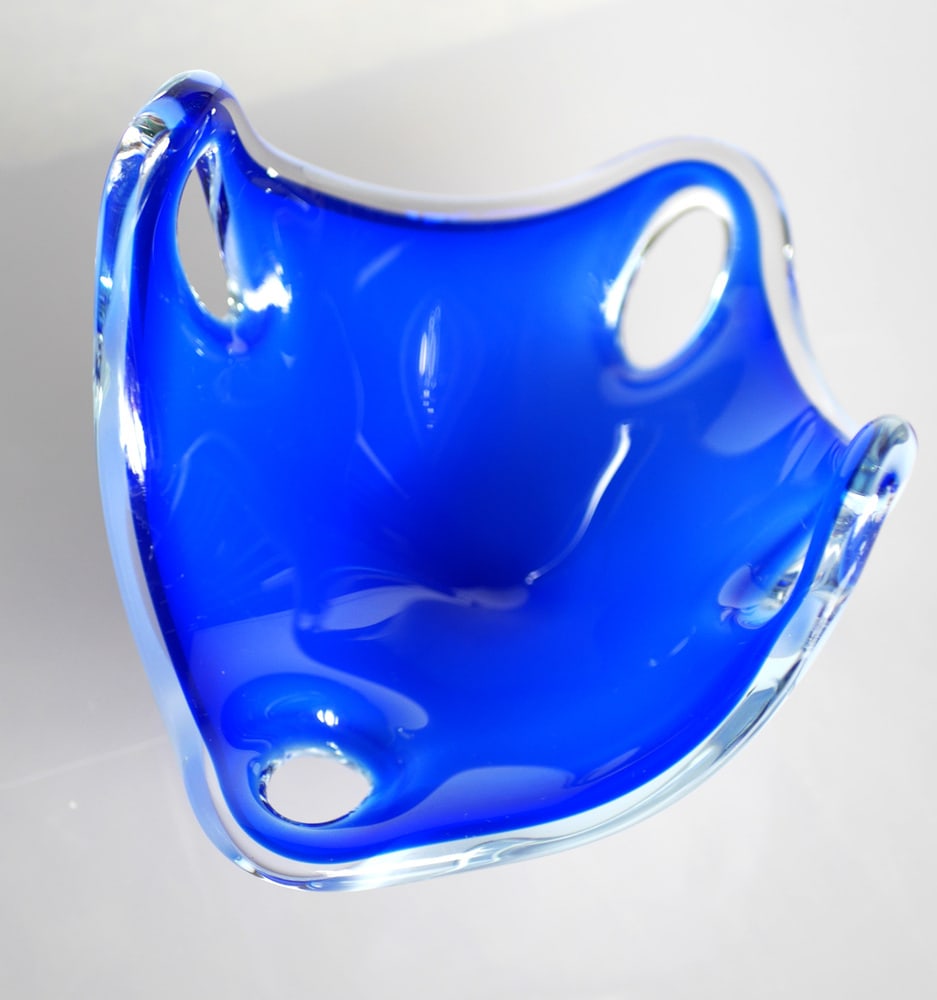 Glass Art Coquille Bowl by Paul Kedelv for Flygsfors - 8