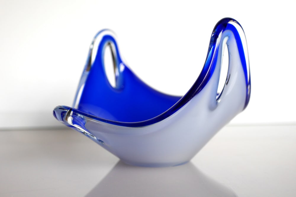 Glass Art Coquille Bowl by Paul Kedelv for Flygsfors - 9