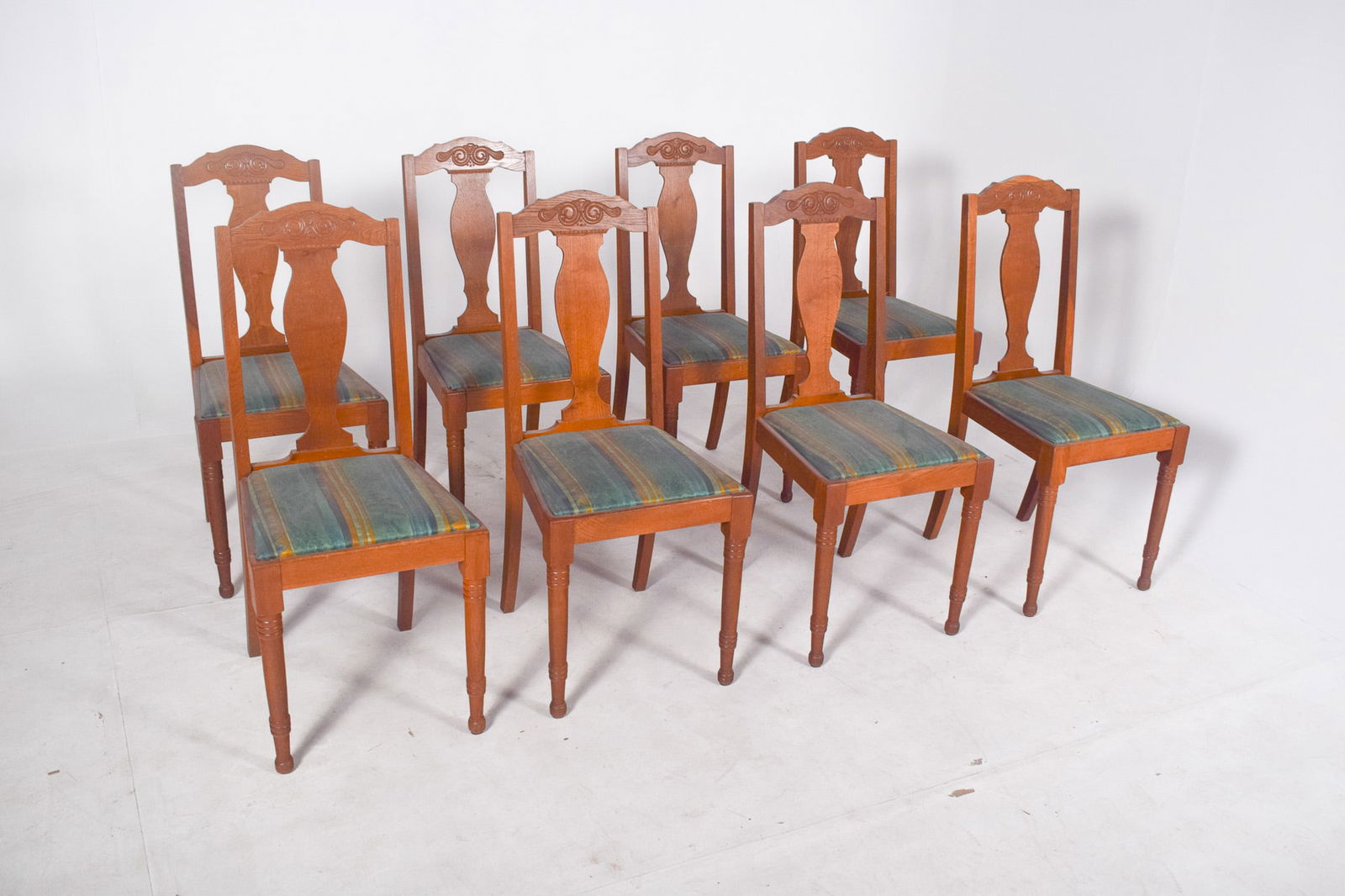 Danish Rustic Oak Chairs, 1950s, Set of 8 - 2