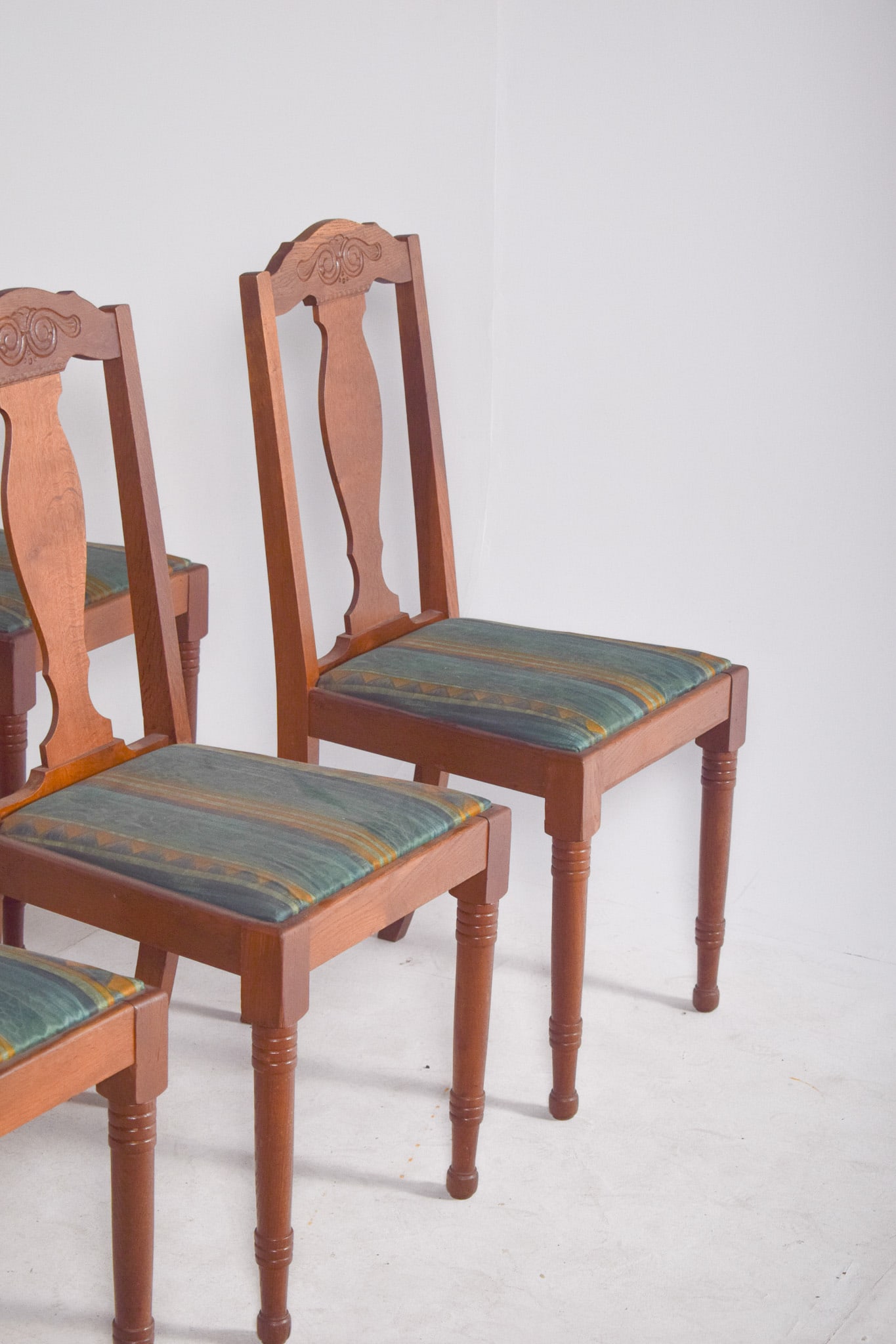 Danish Rustic Oak Chairs, 1950s, Set of 8 - 3