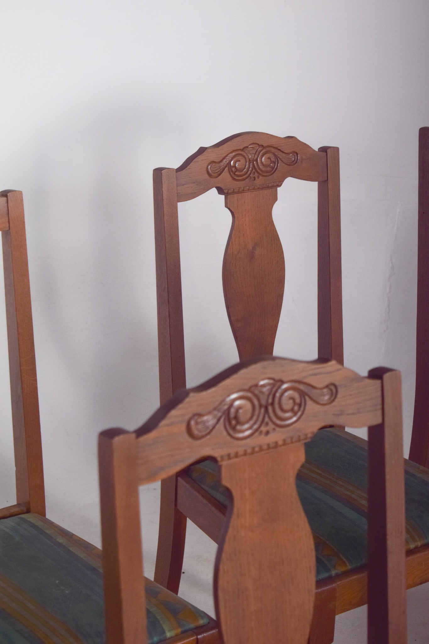 Danish Rustic Oak Chairs, 1950s, Set of 8 - 5