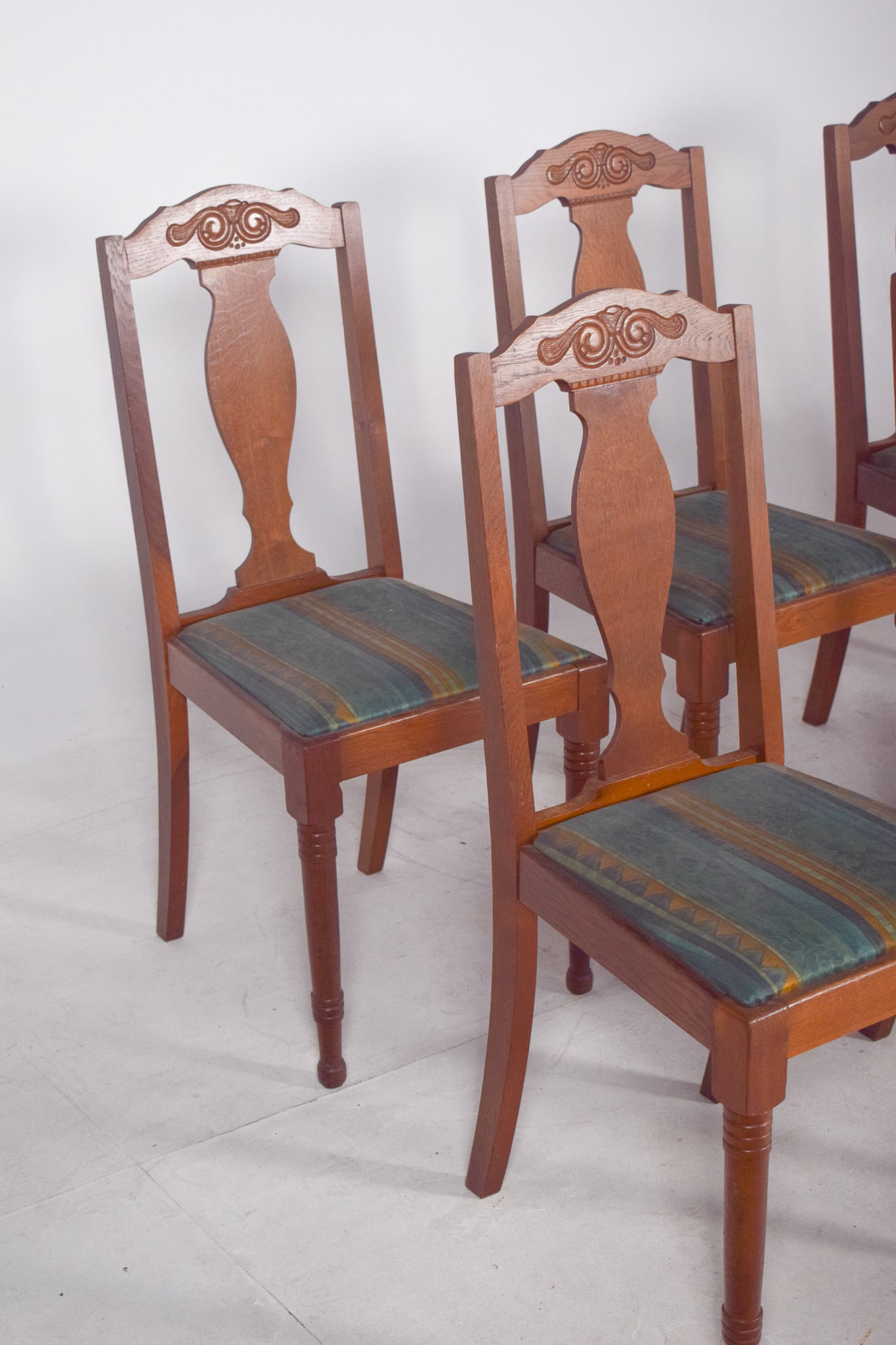 Danish Rustic Oak Chairs, 1950s, Set of 8 - 7