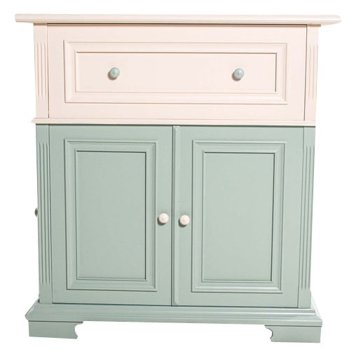 Antique Wood TV Cabinet in Shabby Chic Style, 1960: This TV Cabinet is made of solid wood and has 5 doors. We recovered this used piece of furniture, of excellent construction and wood, giving it a rustic, vintage-inspired look, appealing to the