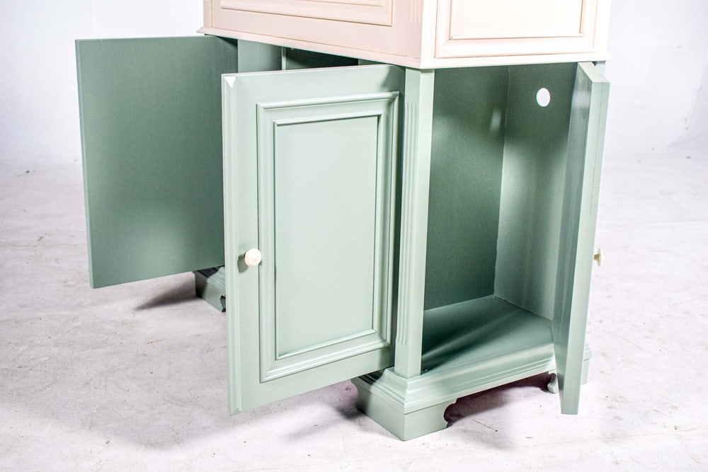 Antique Wood TV Cabinet in Shabby Chic Style, 1960 - 4