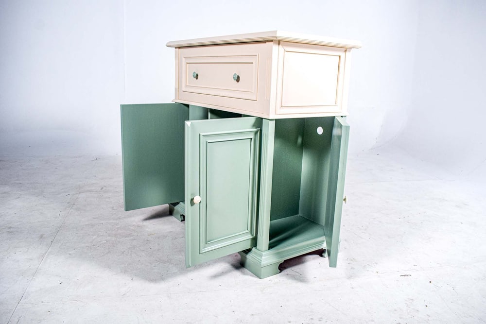 Antique Wood TV Cabinet in Shabby Chic Style, 1960 - 5