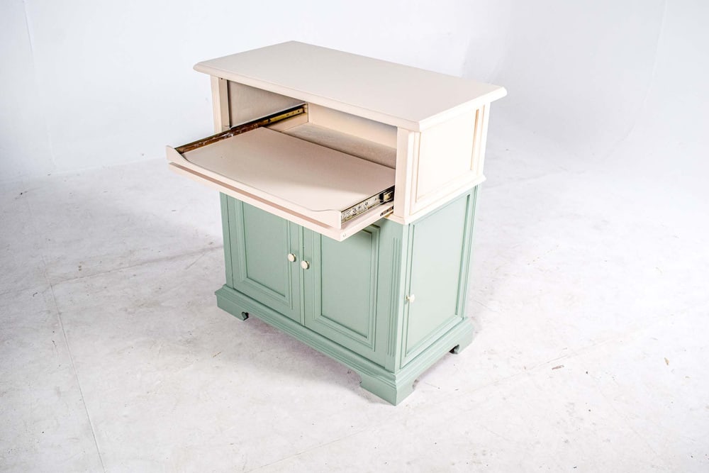 Antique Wood TV Cabinet in Shabby Chic Style, 1960 - 9