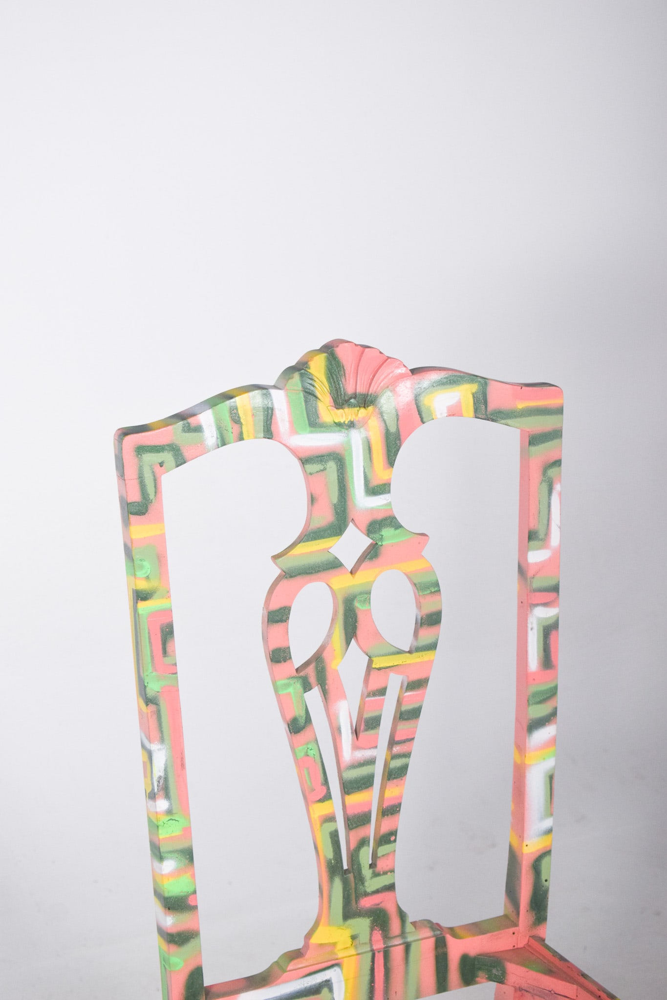 Portuguese Painted Chair by Francisco Camilo, 1950s - 2