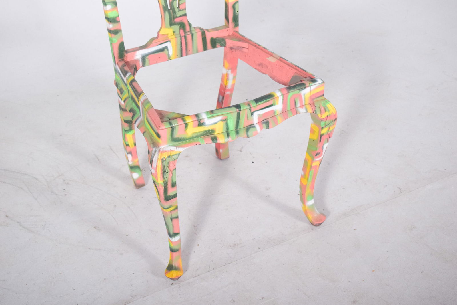 Portuguese Painted Chair by Francisco Camilo, 1950s - 7