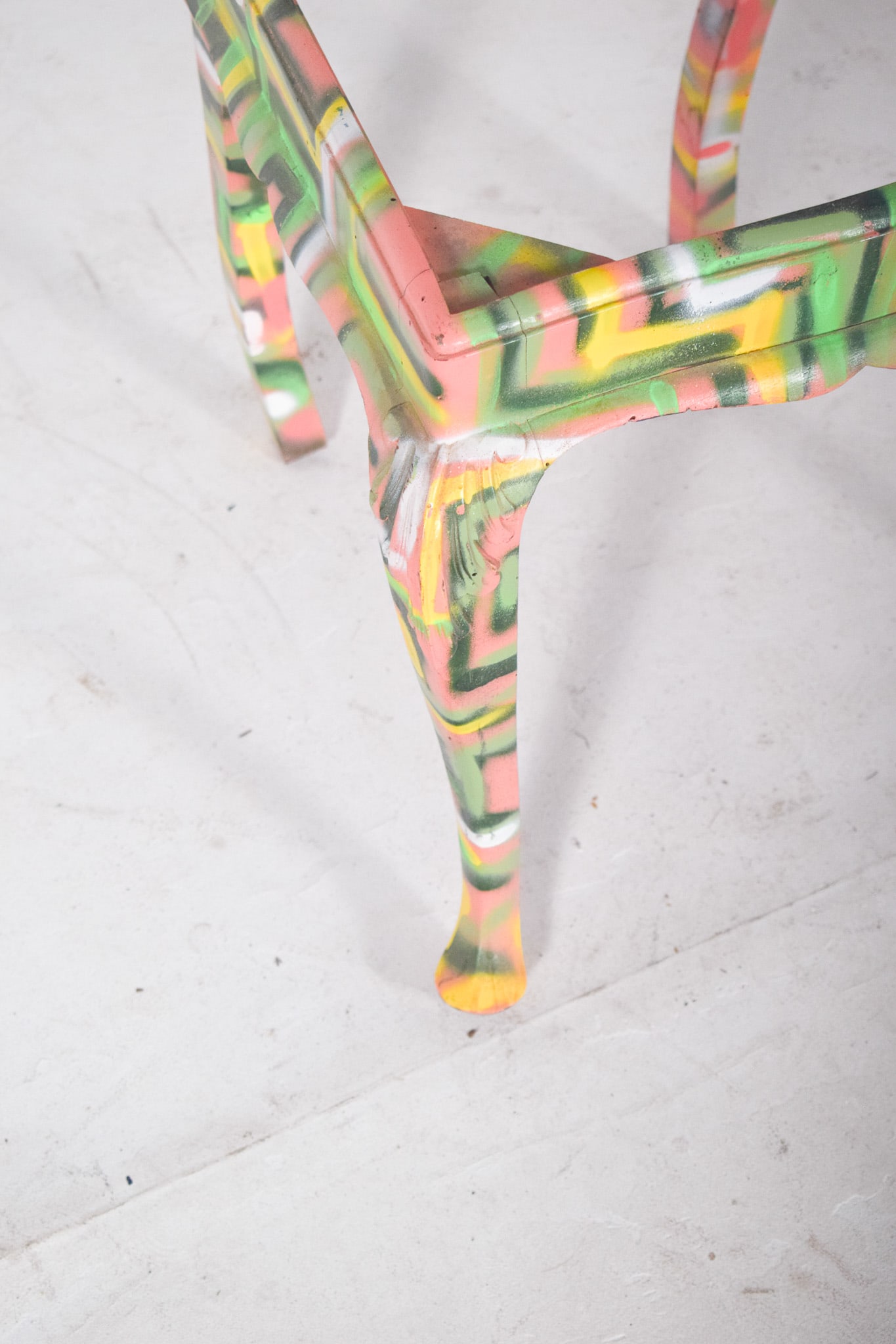 Portuguese Painted Chair by Francisco Camilo, 1950s - 8