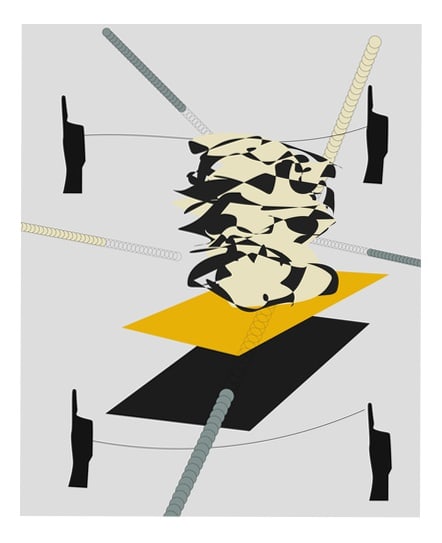 Rusa Tavartkiladze, Stupid Head in Witty Space: Ink jet on paper (Digital art) Rusa Tavartkiladze is a female Georgian artist born in 1990 who lives and works in Tbilisi, Georgia. Her practice moves along the edge of modernism and its afterlives.