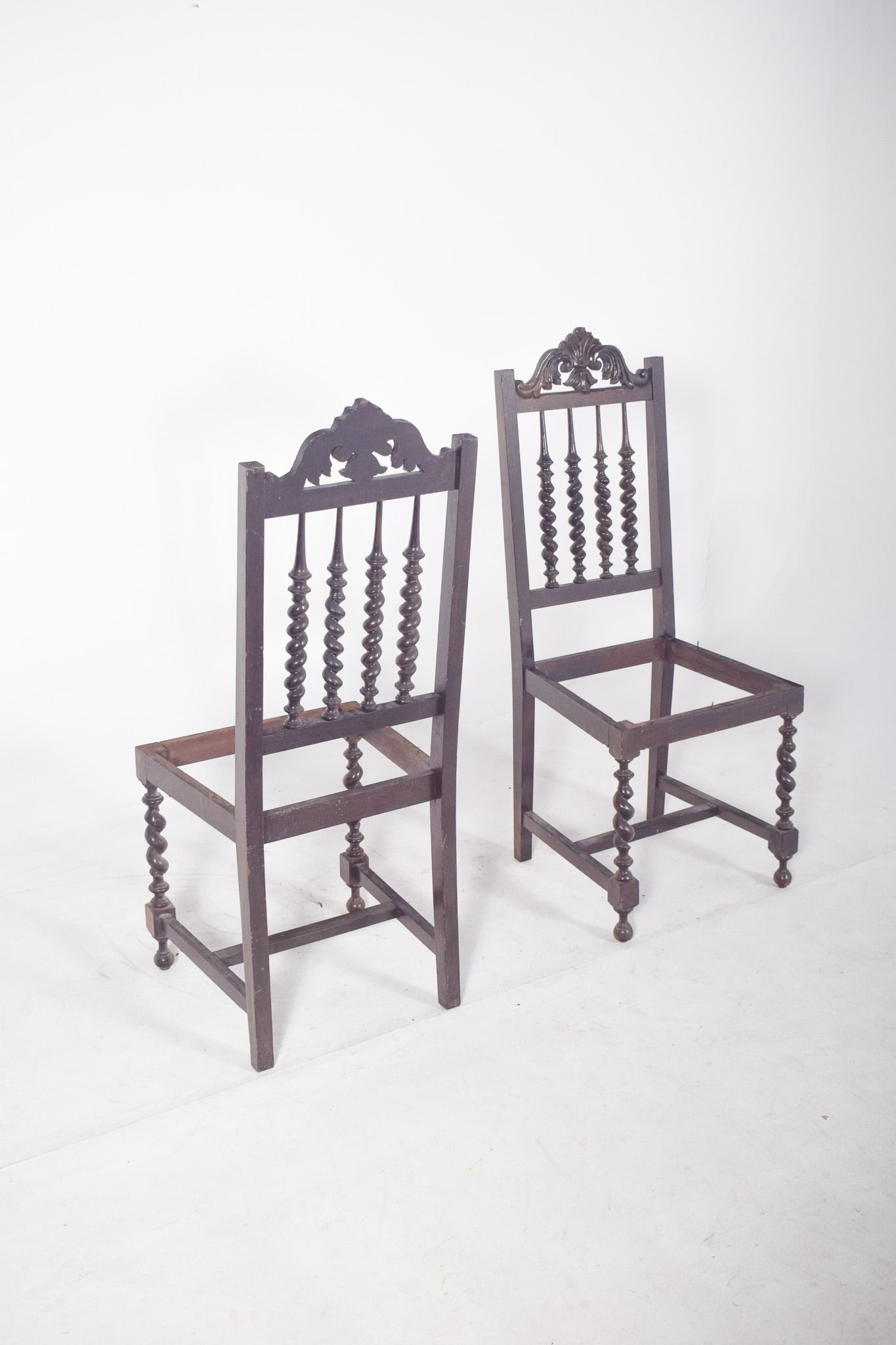 19th Century Turned Dining Chairs, Set of 2 - 3