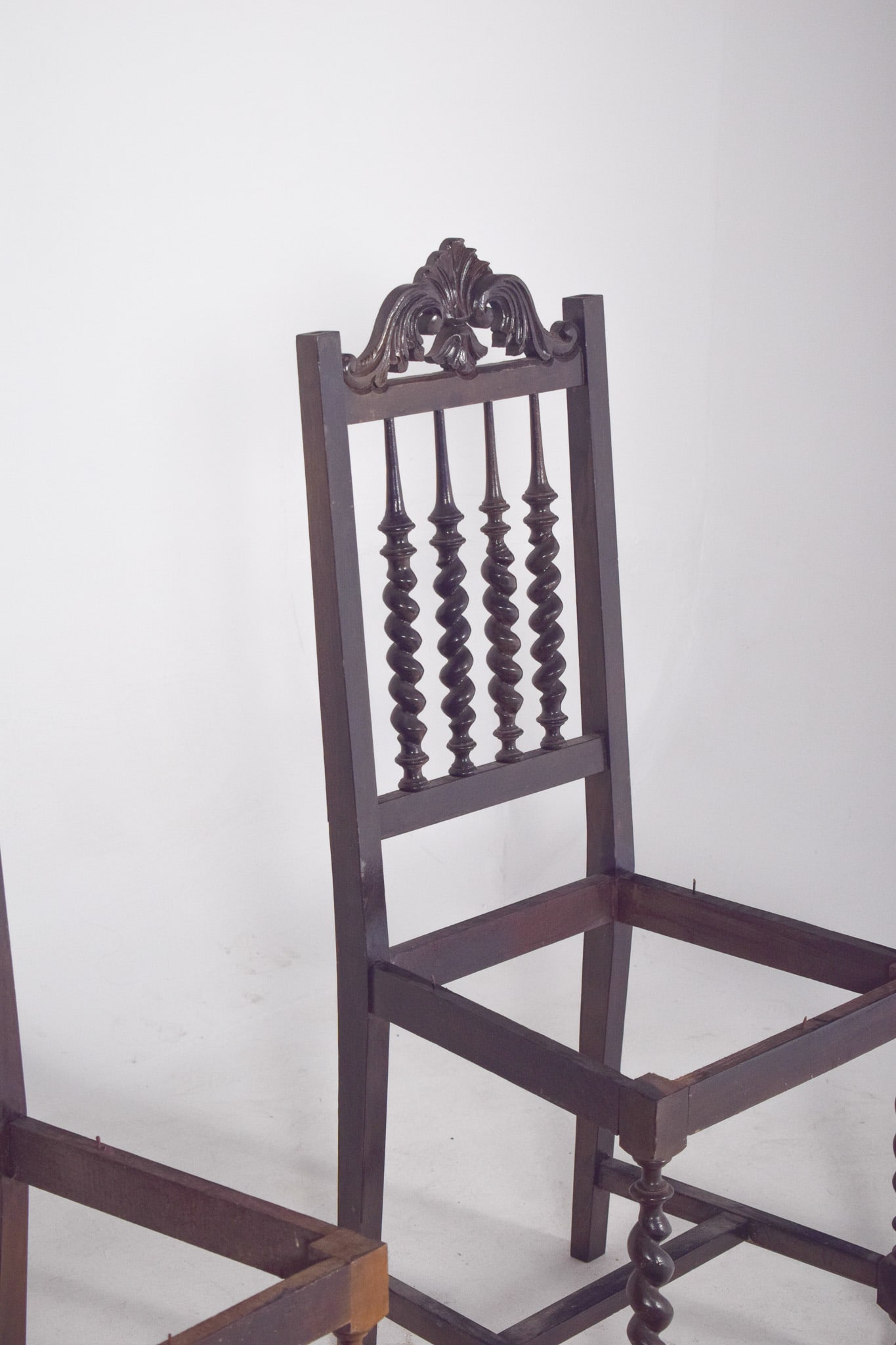 19th Century Turned Dining Chairs, Set of 2 - 4