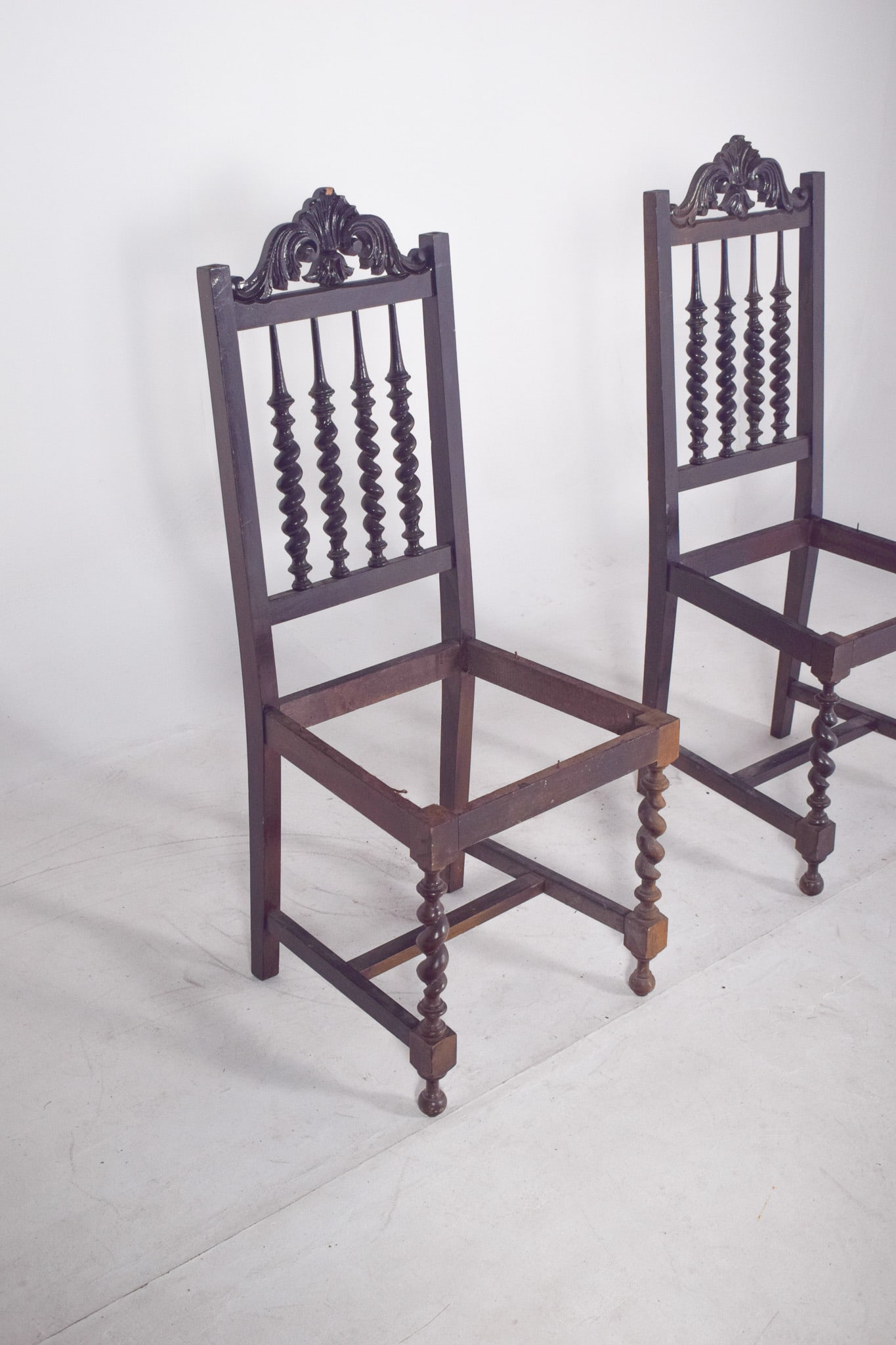 19th Century Turned Dining Chairs, Set of 2 - 8