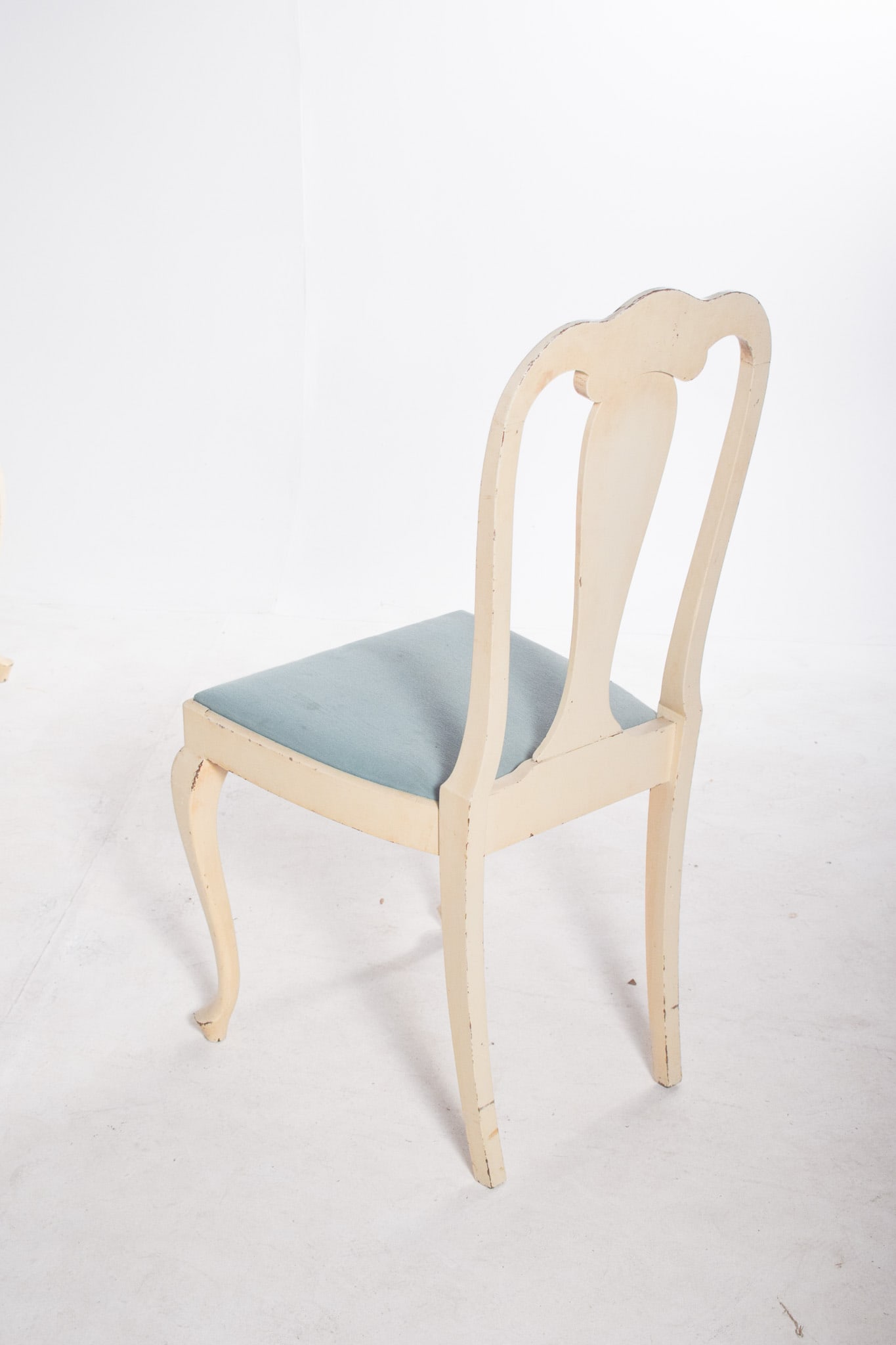 Portuguese White Painted Wood Chairs, 1890s, Set of 6 - 8