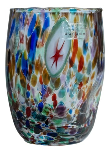 Klimt Glasses by Iskra for Ribes Studio, Set of 6: Astonishing drinking set in colored Murano green color made by Ribes the Art of Glass: glasses are made of murine, arranged perfectly by Murano glass master . Our glasses all look alike but each