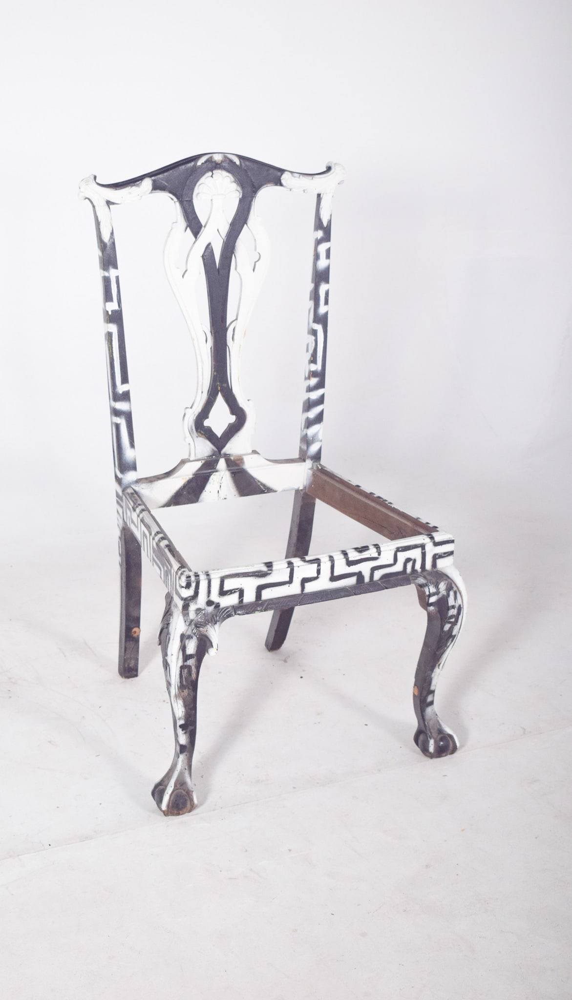 Black and White Painted Chair by Francisco Camilo - 2