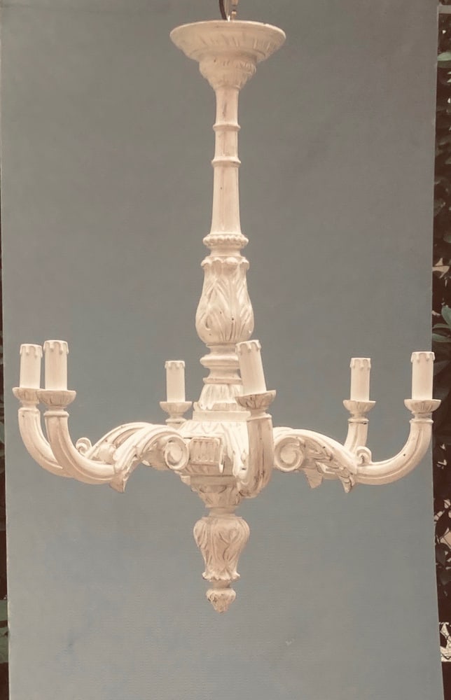 Florence Chandelier in Wood, 1960s - 10