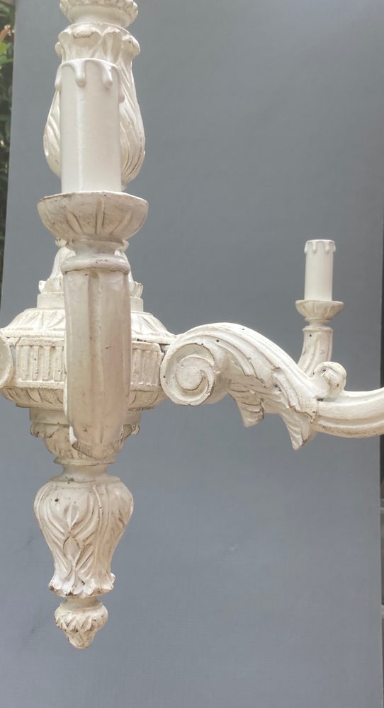 Florence Chandelier in Wood, 1960s - 4