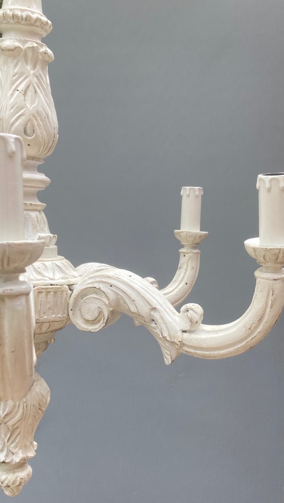 Florence Chandelier in Wood, 1960s - 5