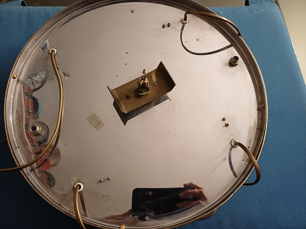 Ceiling Light in Gold-Plated Brass and Crystal, 1990s - 17