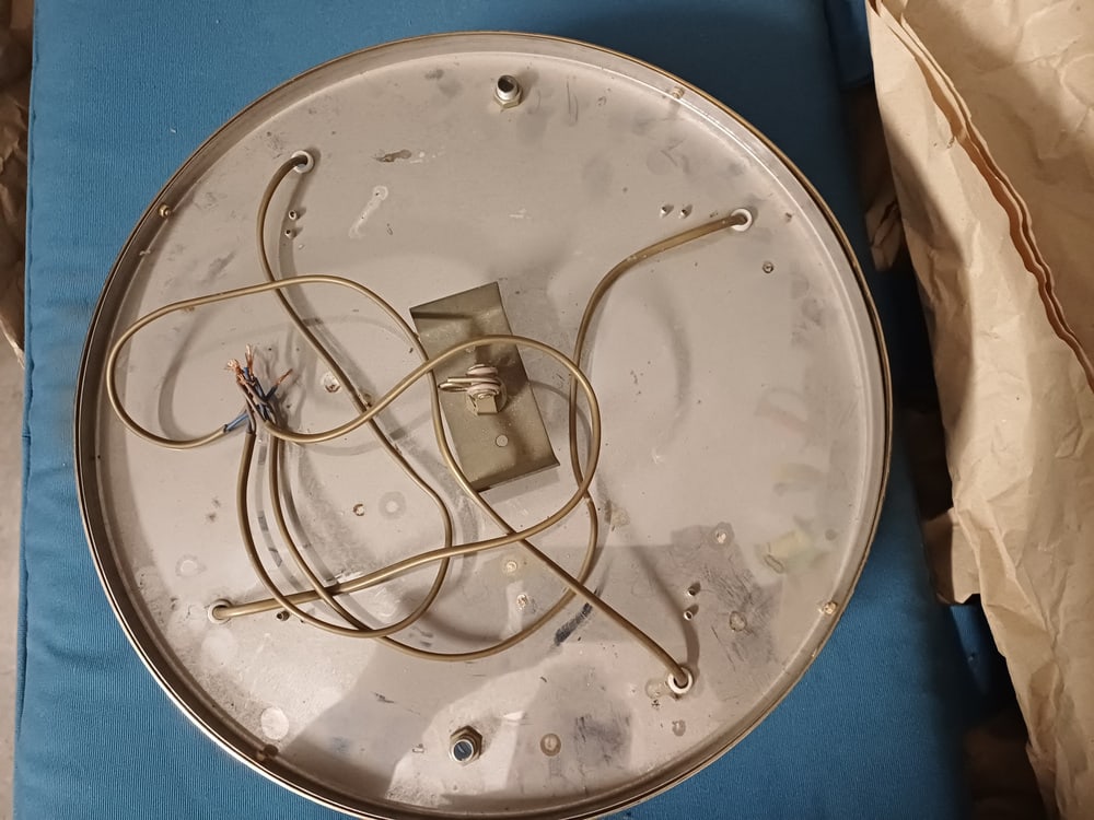 Ceiling Light in Gold-Plated Brass and Crystal, 1990s - 3