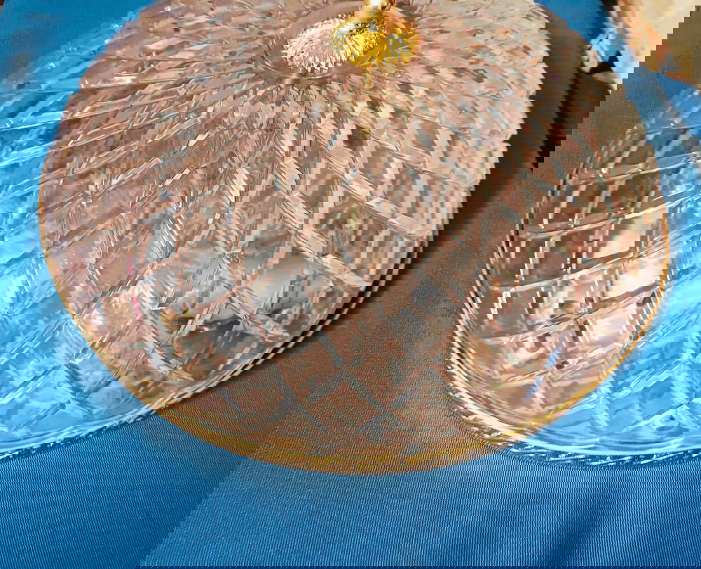 Ceiling Light in Gold-Plated Brass and Crystal, 1990s - 9