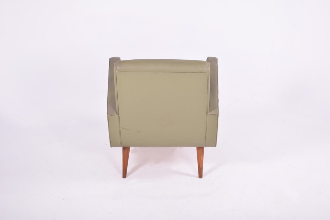 Armchair in Green Nappa, 1950s - 2