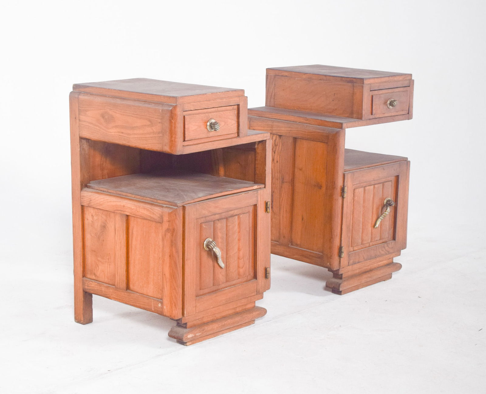 Art Deco Portuguese Bedside Tables, 1920, Set of 2 - 3
