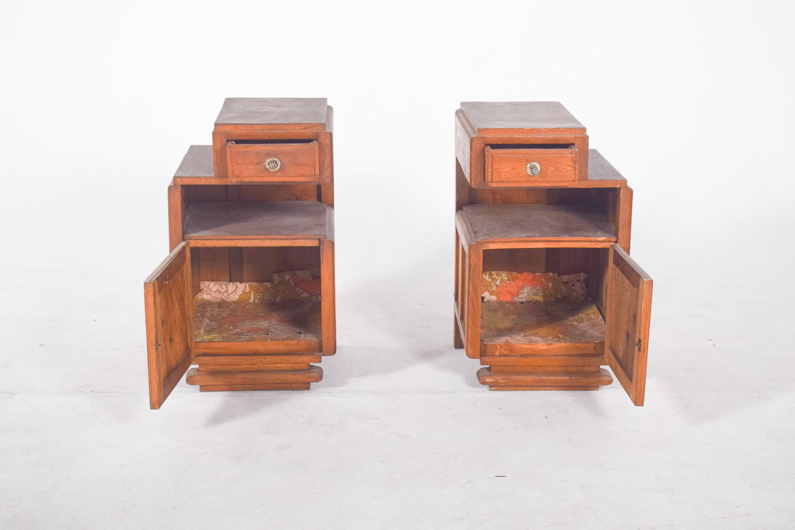 Art Deco Portuguese Bedside Tables, 1920, Set of 2 - 8