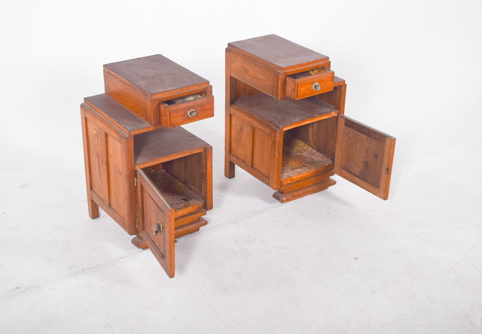 Art Deco Portuguese Bedside Tables, 1920, Set of 2 - 9