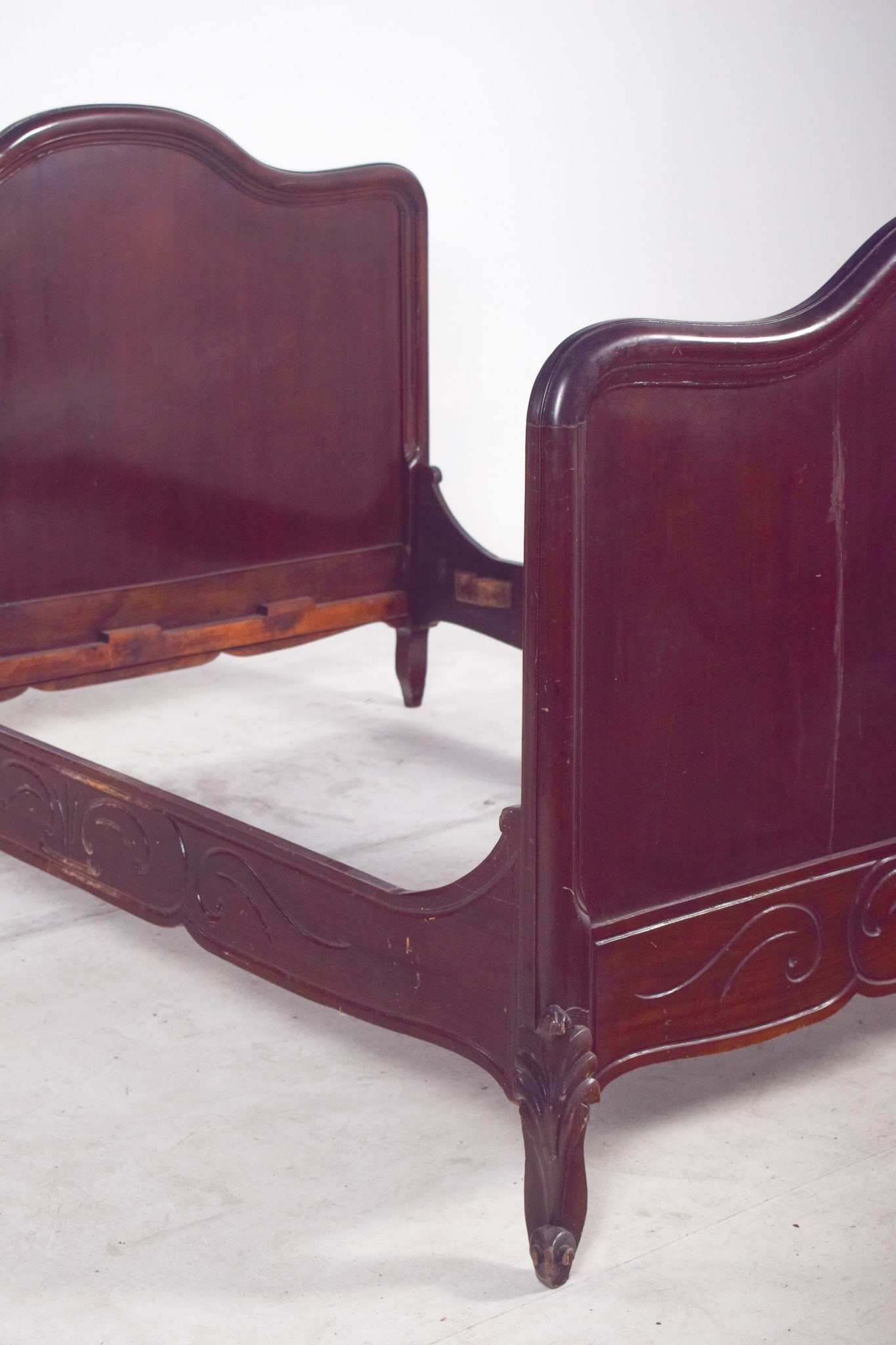 Louis XV French Bed in Mahogany, 1890 - 5