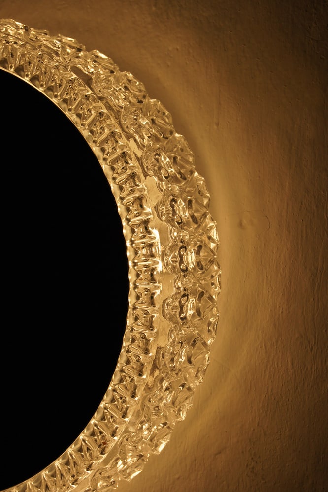 Large Vintage Mirror Lamp from Glashütte Limburg - 6