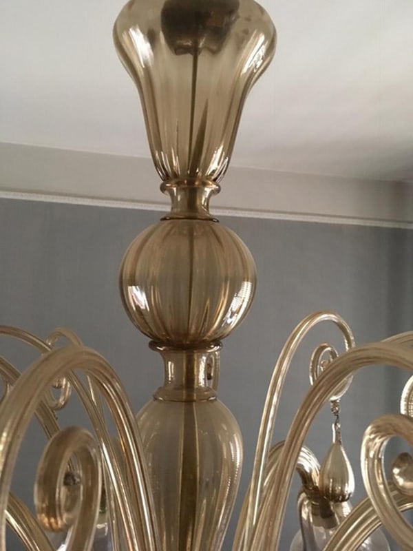 Mid-Century Murano Blown Glass Chandelier, Italy, 1960s - 9