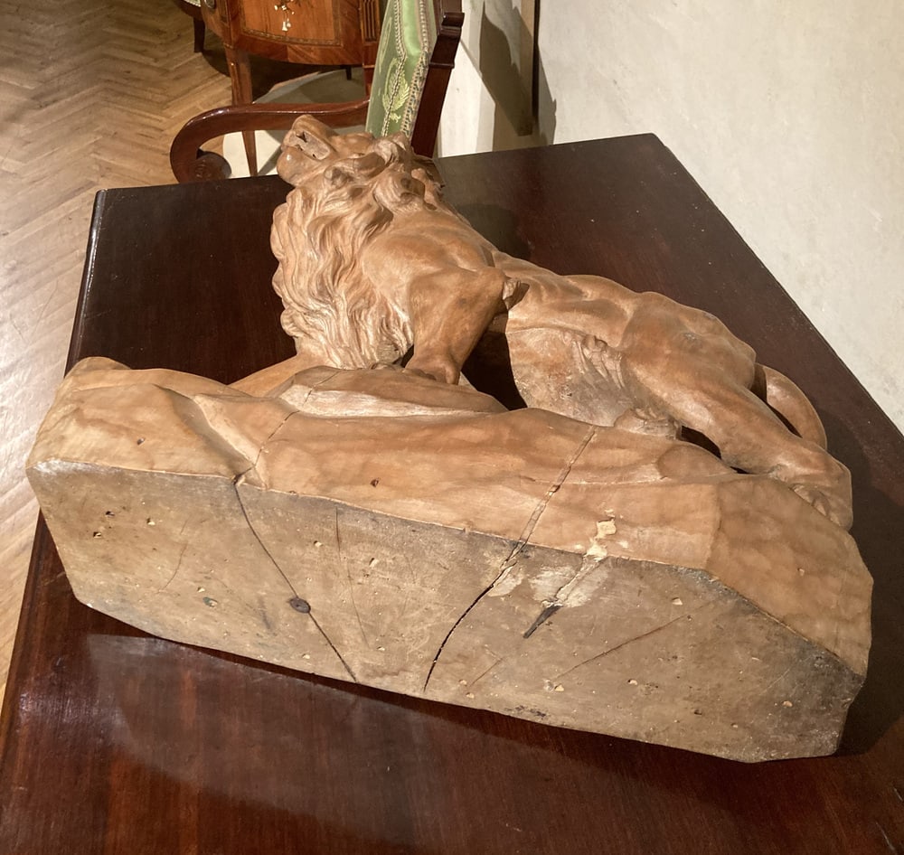 Italian Artist, Large Lion, 19th Century, Wood - 16