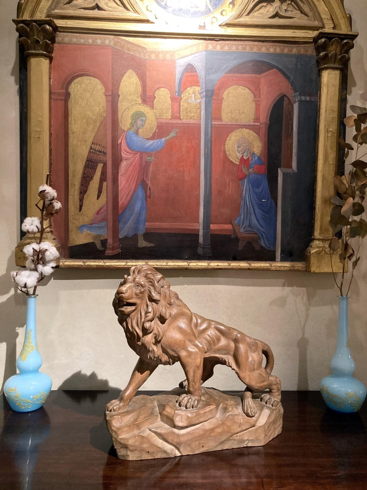 Italian Artist, Large Lion, 19th Century, Wood - 3