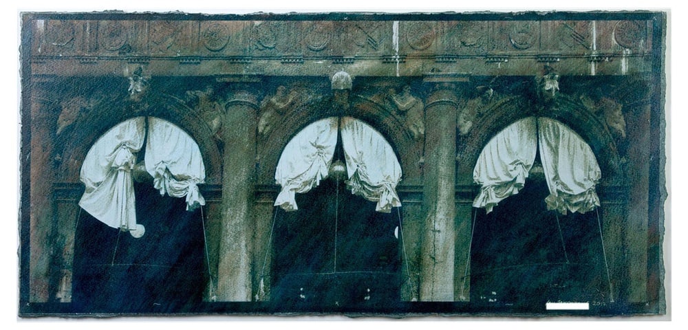 Ian Sanderson, Venice, 2012, Archival Pigment Print: “Venice” – signed archival pigment print on textured paper.Photography: 2002 · Gum bichromate print: 2012 · Pigment print: 2020.Edition 1/8, signed by the artist and