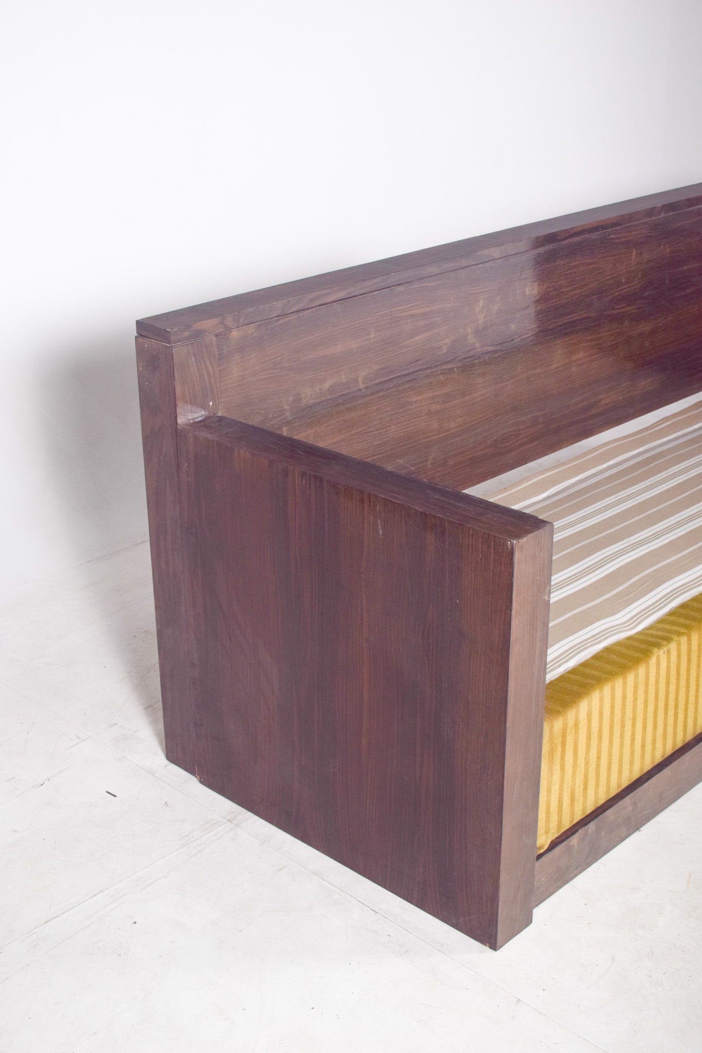 Art Deco French Macassar Veneered Sofa Bed, 1920 - 10