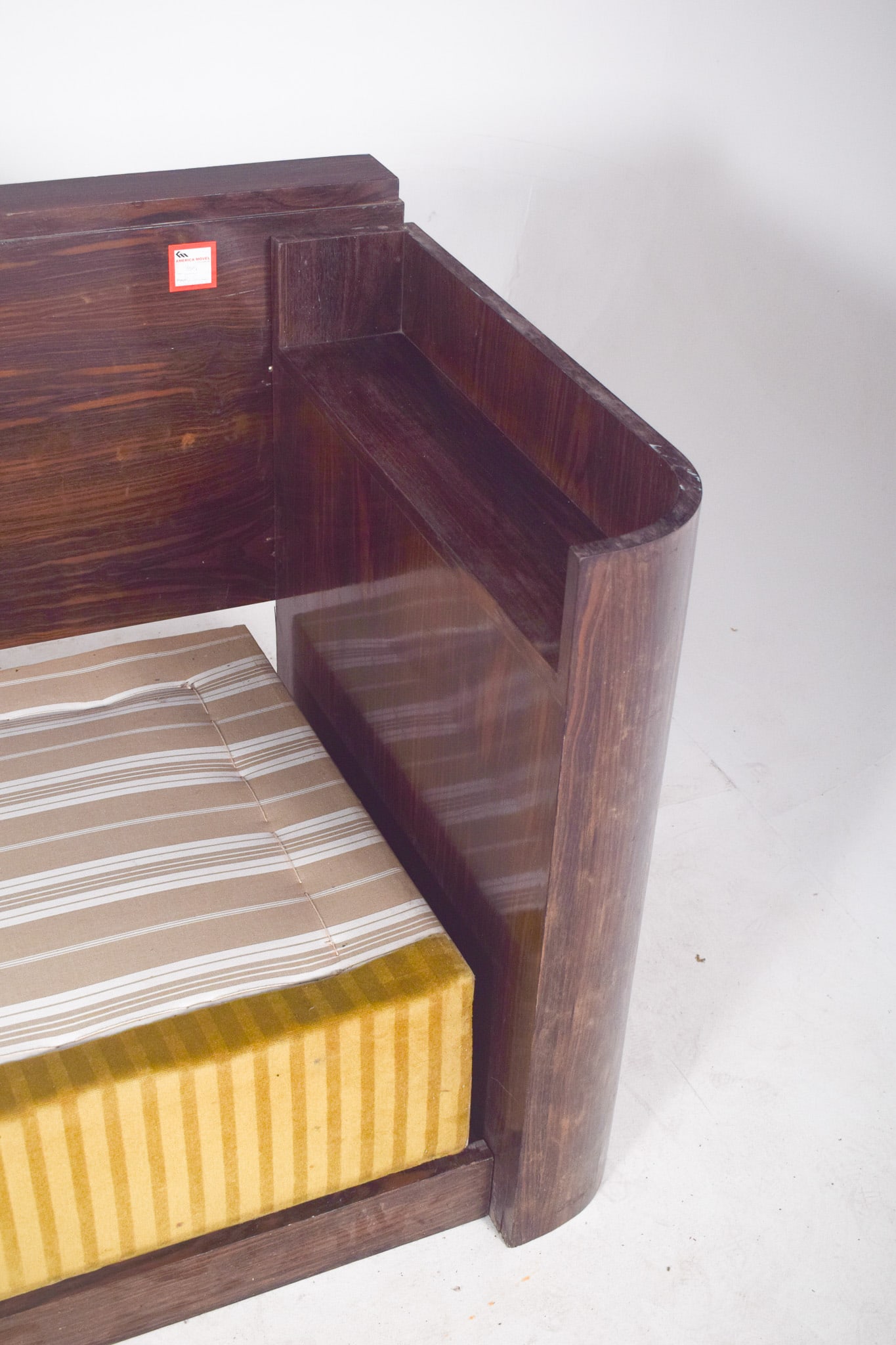 Art Deco French Macassar Veneered Sofa Bed, 1920 - 12