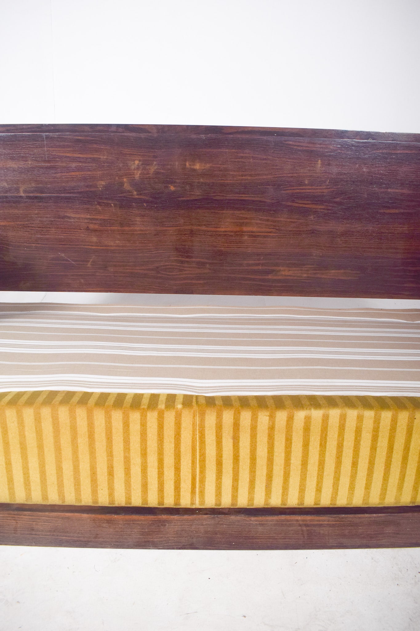 Art Deco French Macassar Veneered Sofa Bed, 1920 - 13