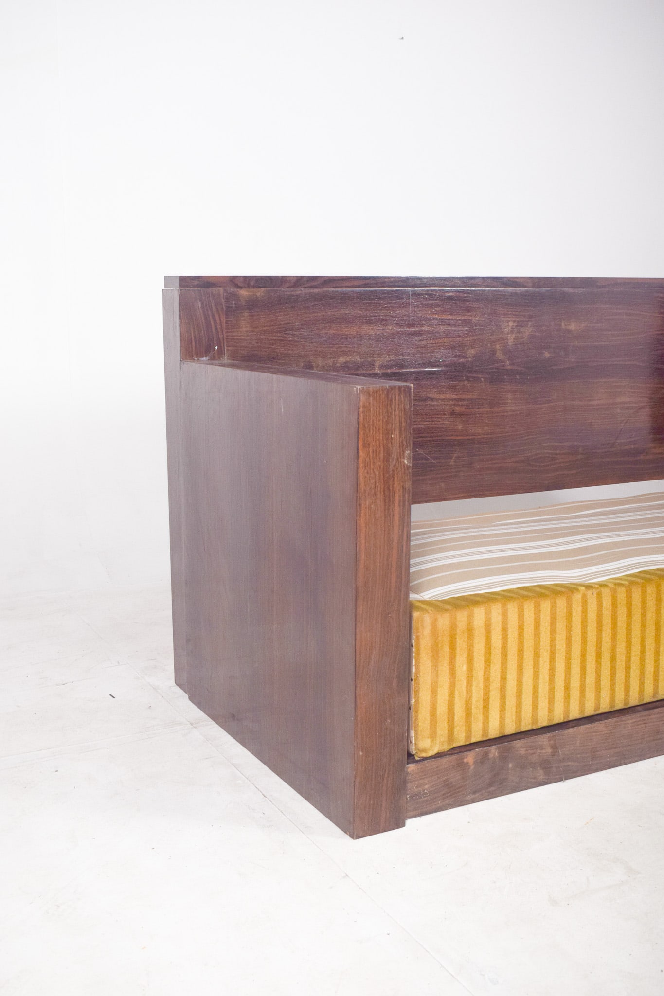 Art Deco French Macassar Veneered Sofa Bed, 1920 - 7