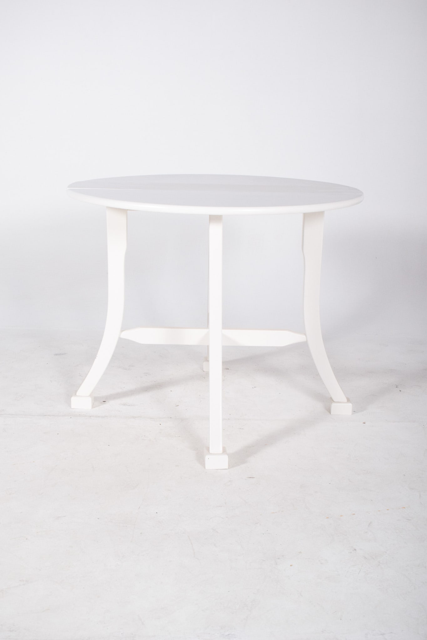 Portuguese White Painted Flap Table, 1920s - 5